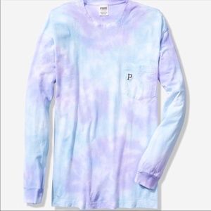 PINK Long Sleeve Tie Dye Tee